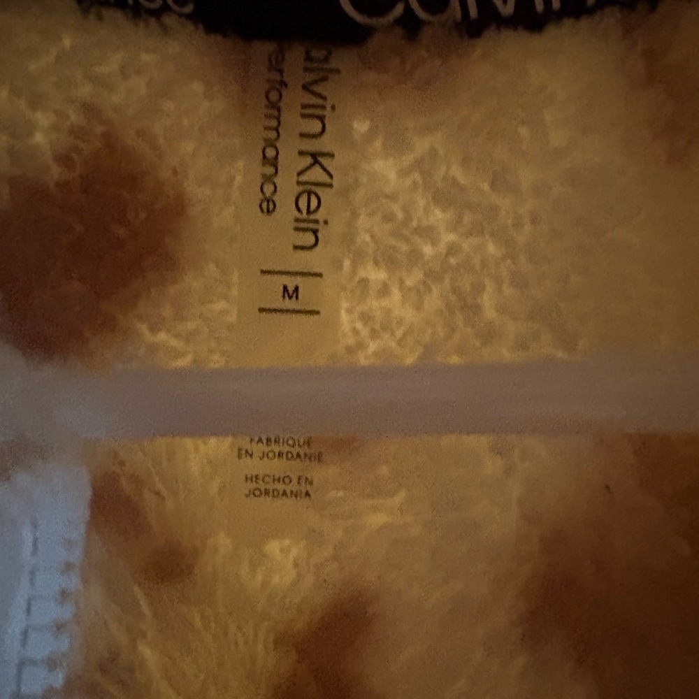 Calvin Klein Cream and Brown Fleece Jacket - Picture 4 of 5